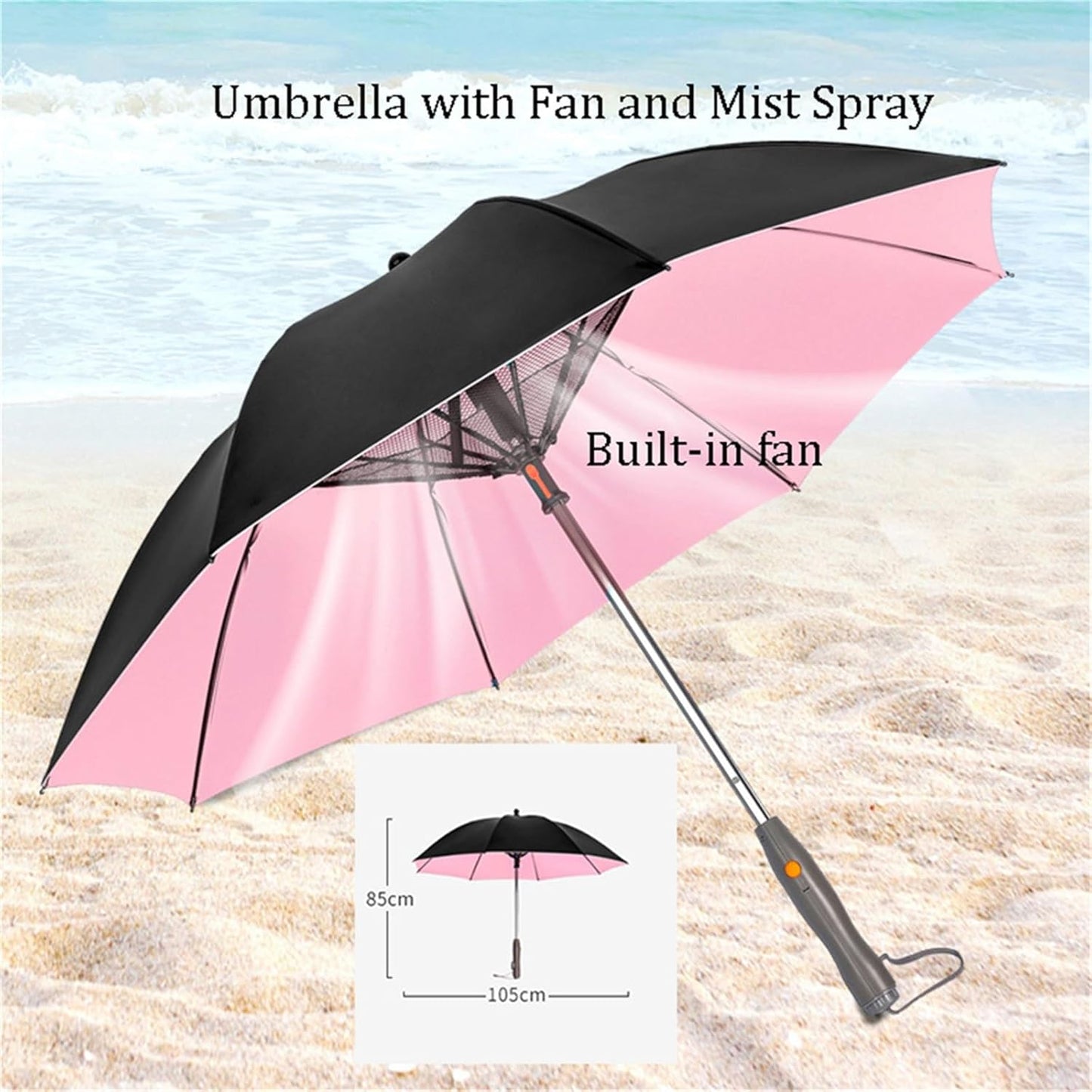 Fan Umbrella مظلة بمروحة مدمجة 🌂