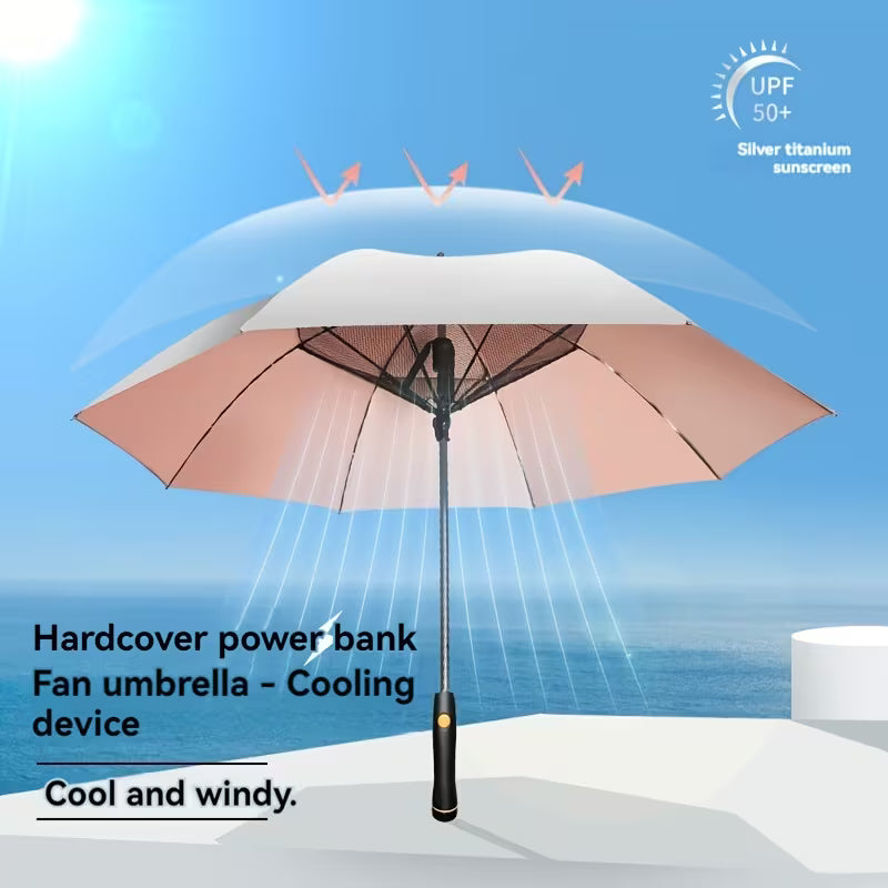 Fan Umbrella مظلة بمروحة مدمجة 🌂