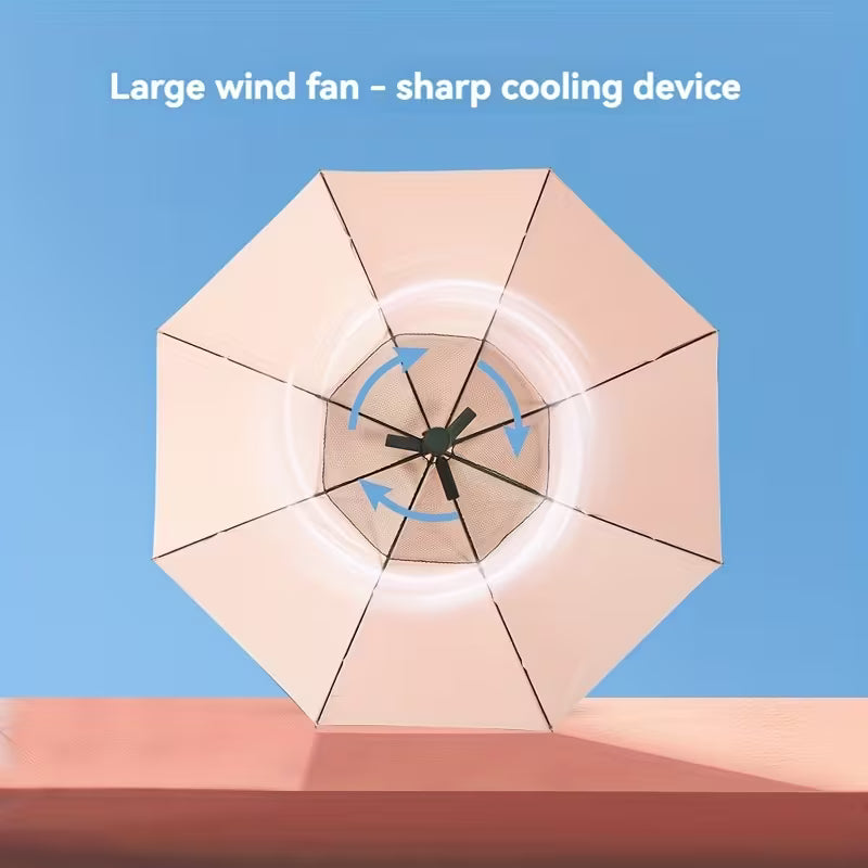 Fan Umbrella مظلة بمروحة مدمجة 🌂
