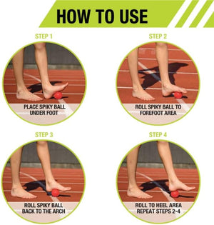 LORDEX Spiky Massage Ball كرة التدليك الشوكية من لورديكس